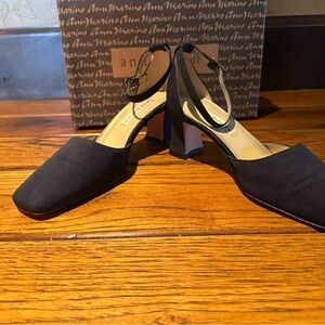 Ann Marino "Square Deal" Navy Women's Shoes